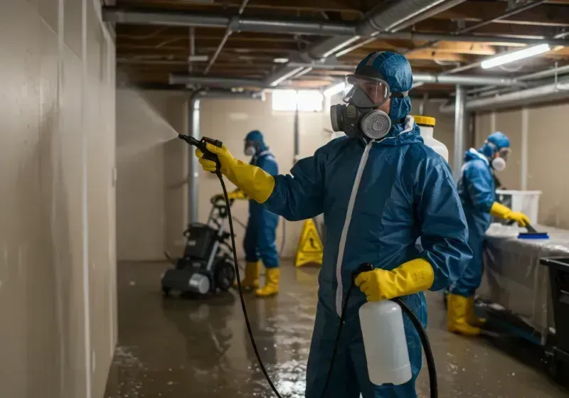 Basement Sanitization and Antimicrobial Treatment process in Flint City, AL